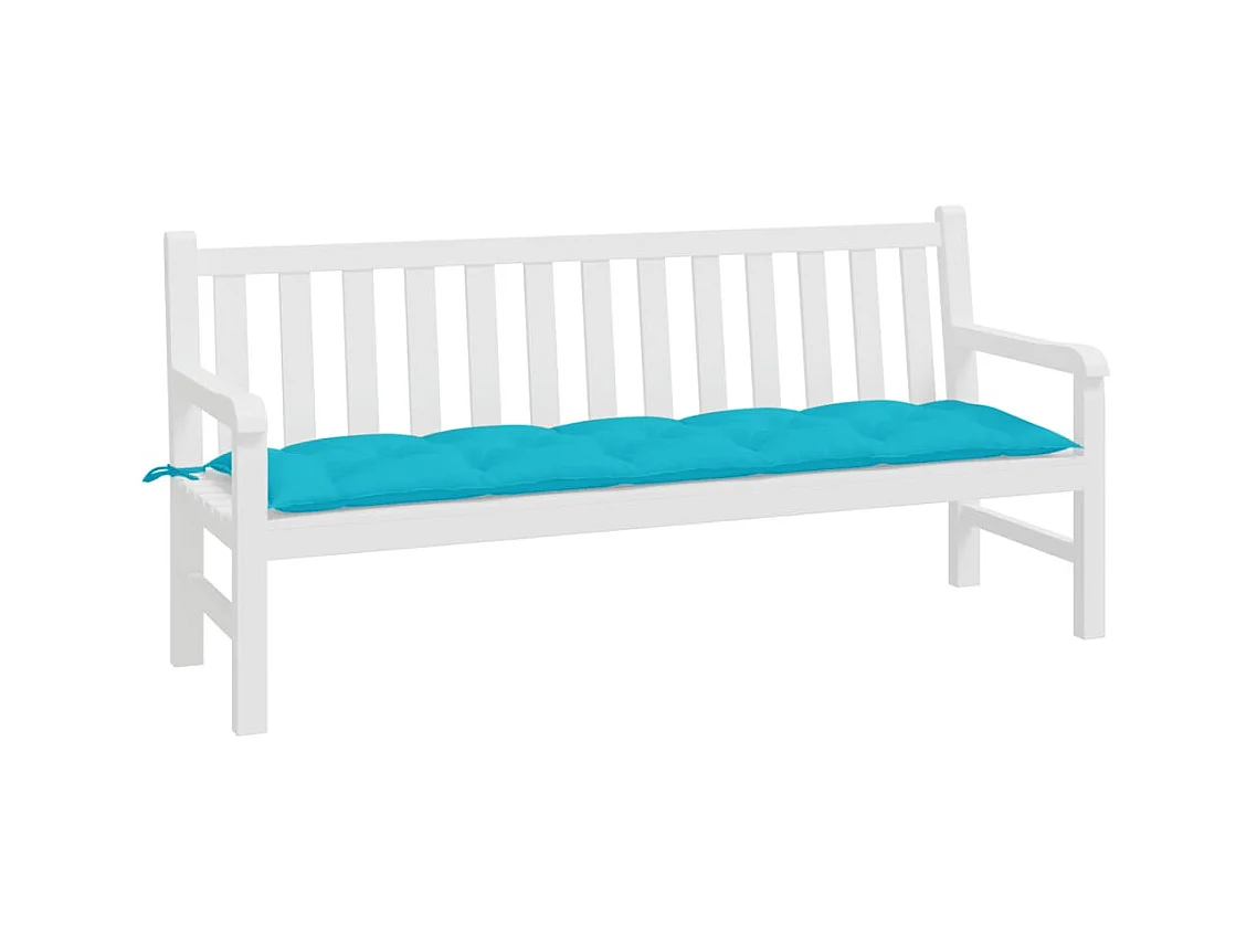 Cojín de banco de jardín tela Oxford turquesa 180x50x7 cm ES948519