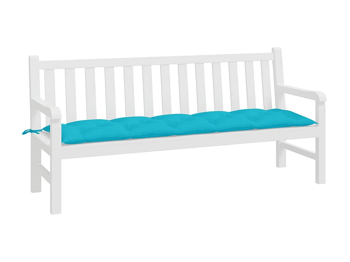 Cojín de banco de jardín tela Oxford turquesa 180x50x7 cm ES948519