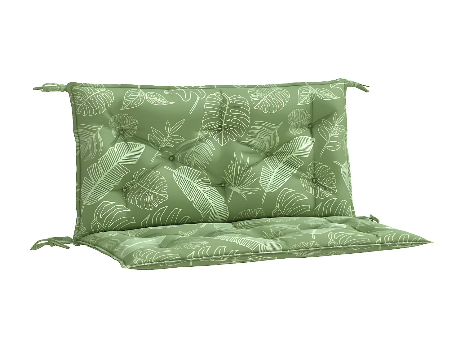 Almofadões banco jardim 2 pcs 100x50x7 cm tecido padrão folhas PT549861