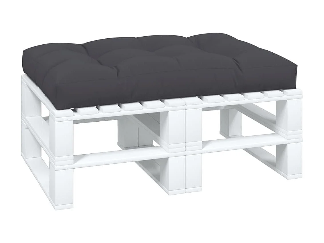 Coussin de palette anthracite 120x80x12 cm tissu OFR90007