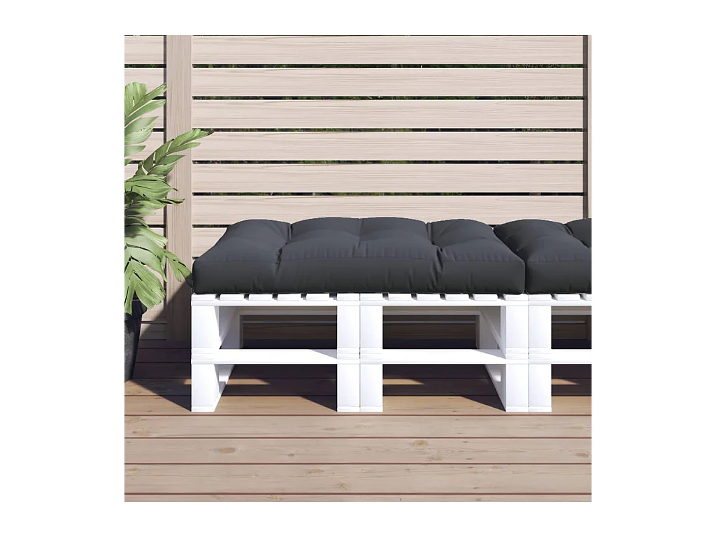 Coussin de palette anthracite 120x80x12 cm tissu OFR90007