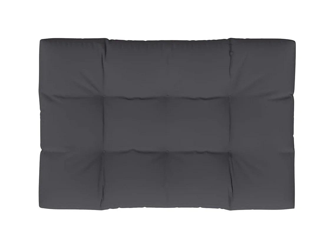 Cojín para sofá de palets de tela antracita 120x80x12 cm ES762597