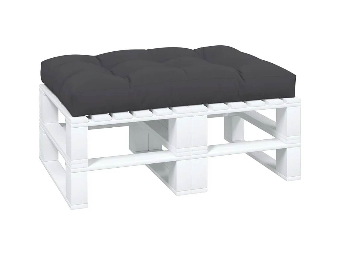 Cojín para sofá de palets de tela antracita 120x80x12 cm ES762597