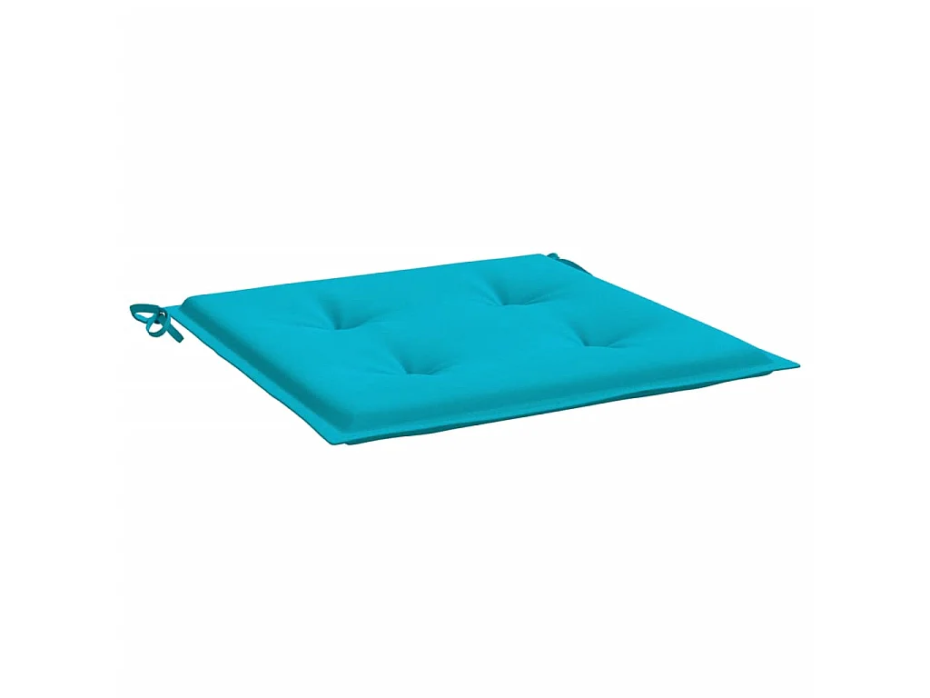 Coussins de chaise de jardin Lot de 2 turquoise 40x40x3cm tissu OFR65282