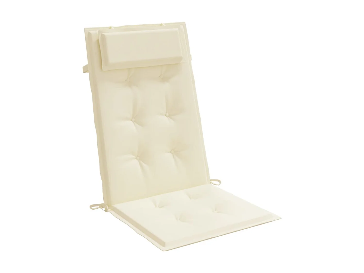 Coussins de chaise à dossier haut Lot de 2 crème tissu oxford OFR35071