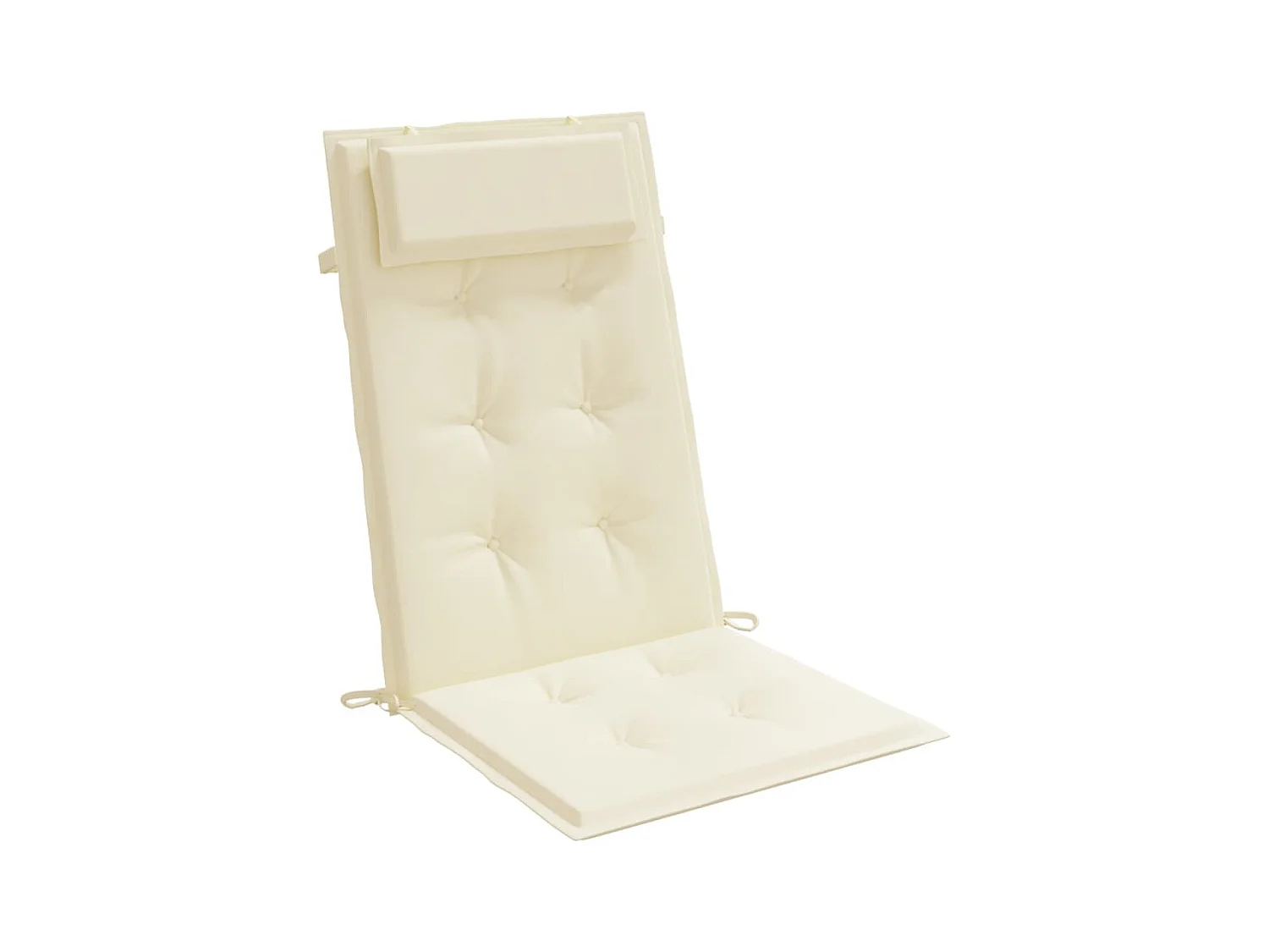 Almofadões p/ cadeira encosto alto 2pcs tecido oxford cor creme PT997782