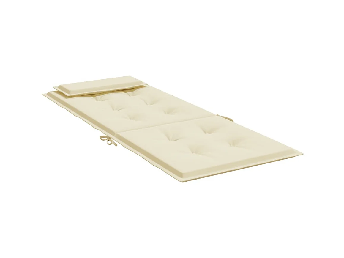 Almofadões p/ cadeira encosto alto 2pcs tecido oxford cor creme PT997782