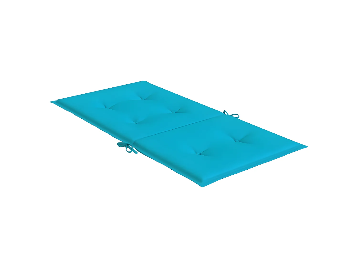 Coussins de chaise à dossier bas 2 pcs turquoise tissu OFR21162