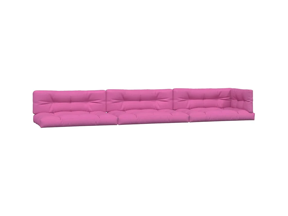 Coussins de palette 7 pcs rose tissu OFR36464