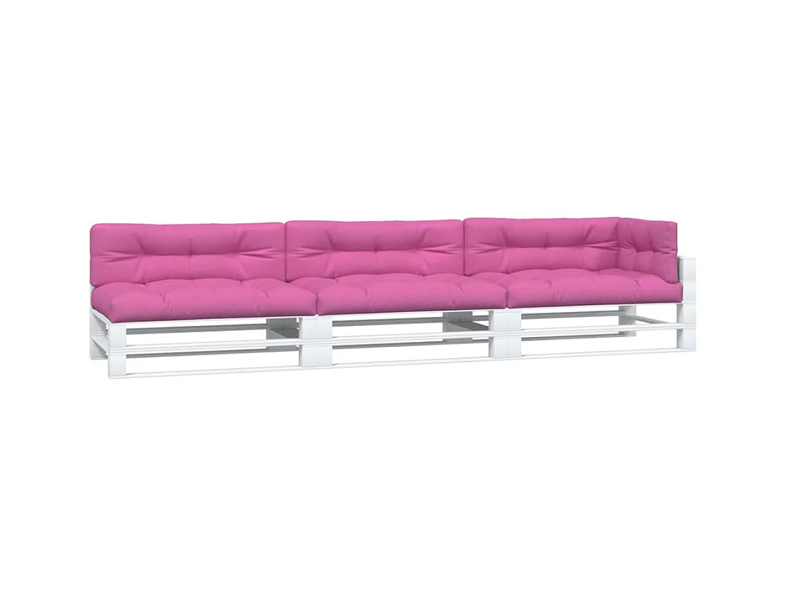 Coussins de palette 7 pcs rose tissu OFR36464