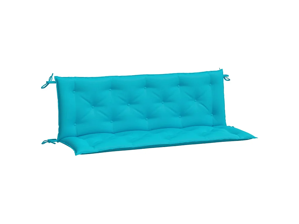 Coussins de banc de jardin Lot de 2 turquoise 150x50x7 cm tissu OFR68741