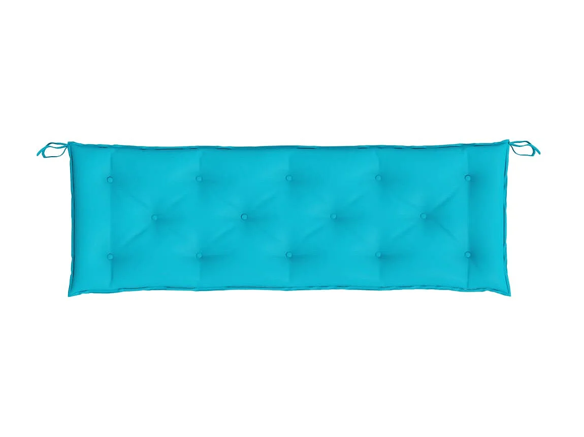 Coussins de banc de jardin Lot de 2 turquoise 150x50x7 cm tissu OFR68741