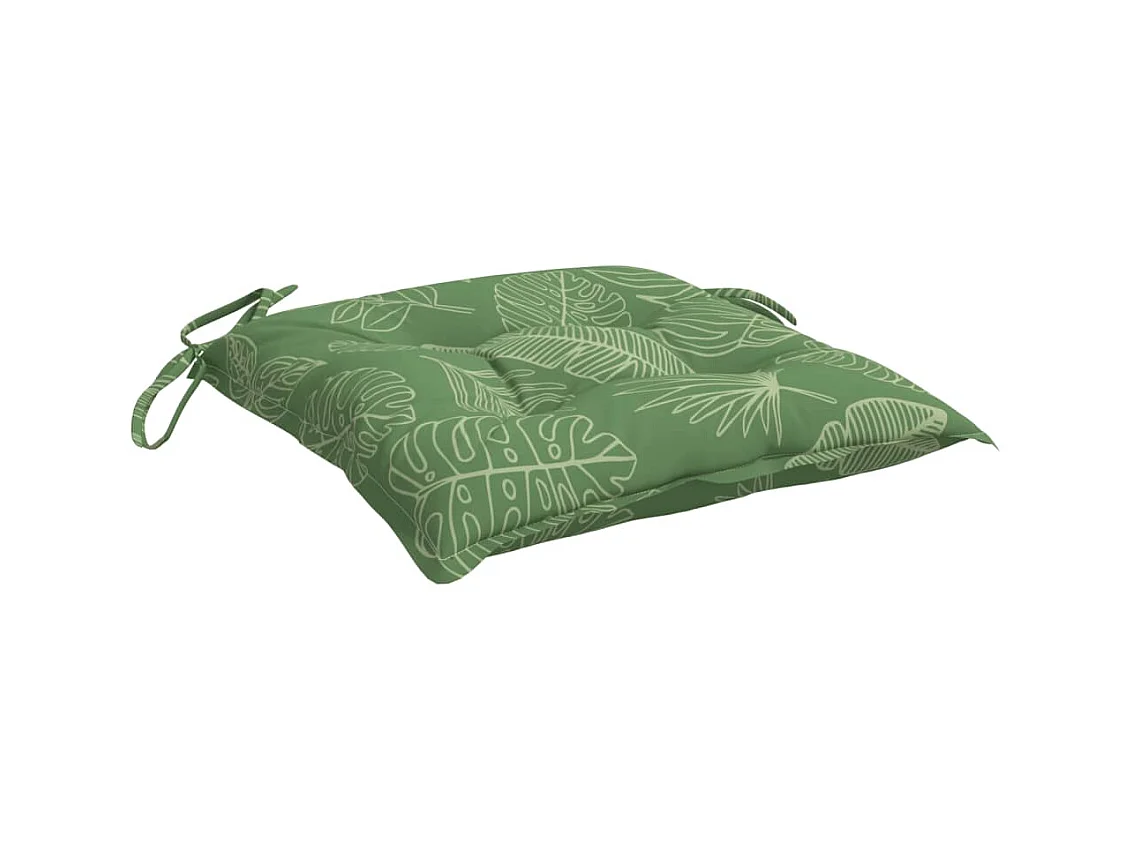 Stoelkussens 6 st bladpatroon 50x50x7 cm stof NL250728