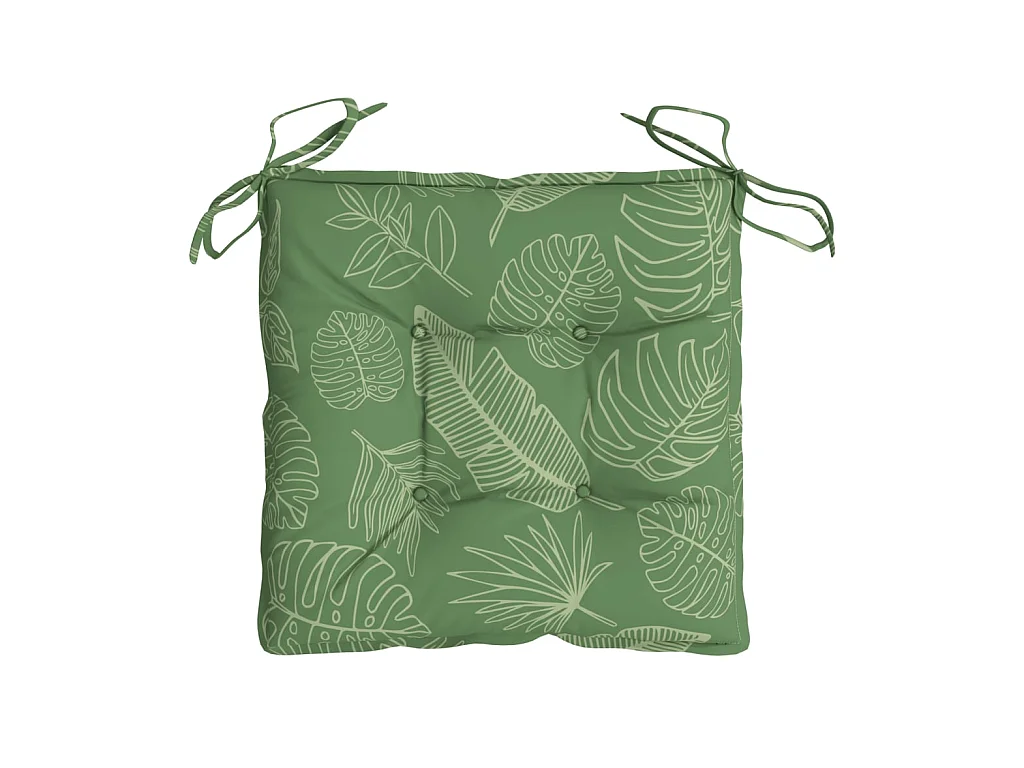 Stoelkussens 6 st bladpatroon 50x50x7 cm stof NL250728