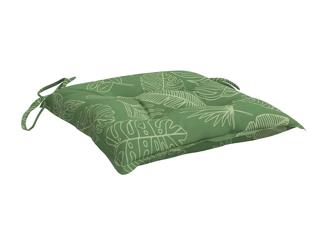 Almofadões p/ cadeira 6 pcs 50x50x7 cm tecido padrão folhas PT842884