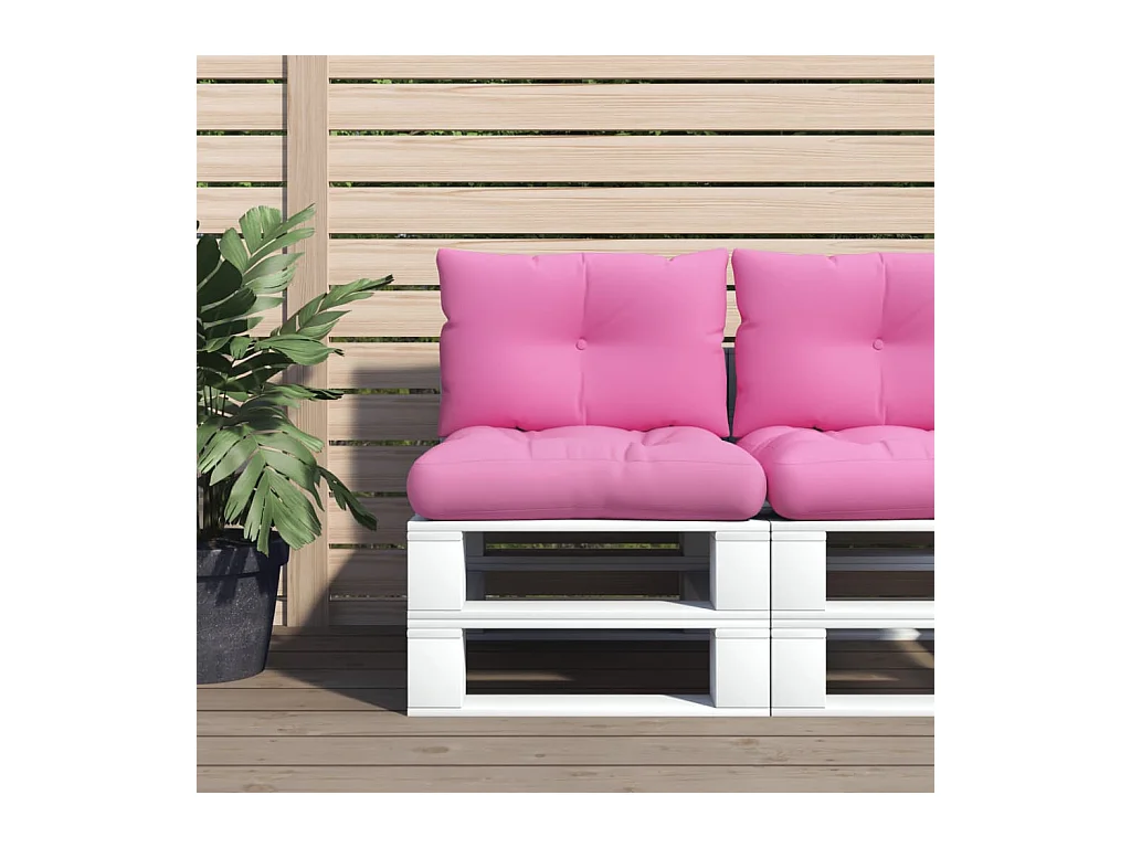 Coussins de palette 2 pcs rose tissu Oxford OFR56923