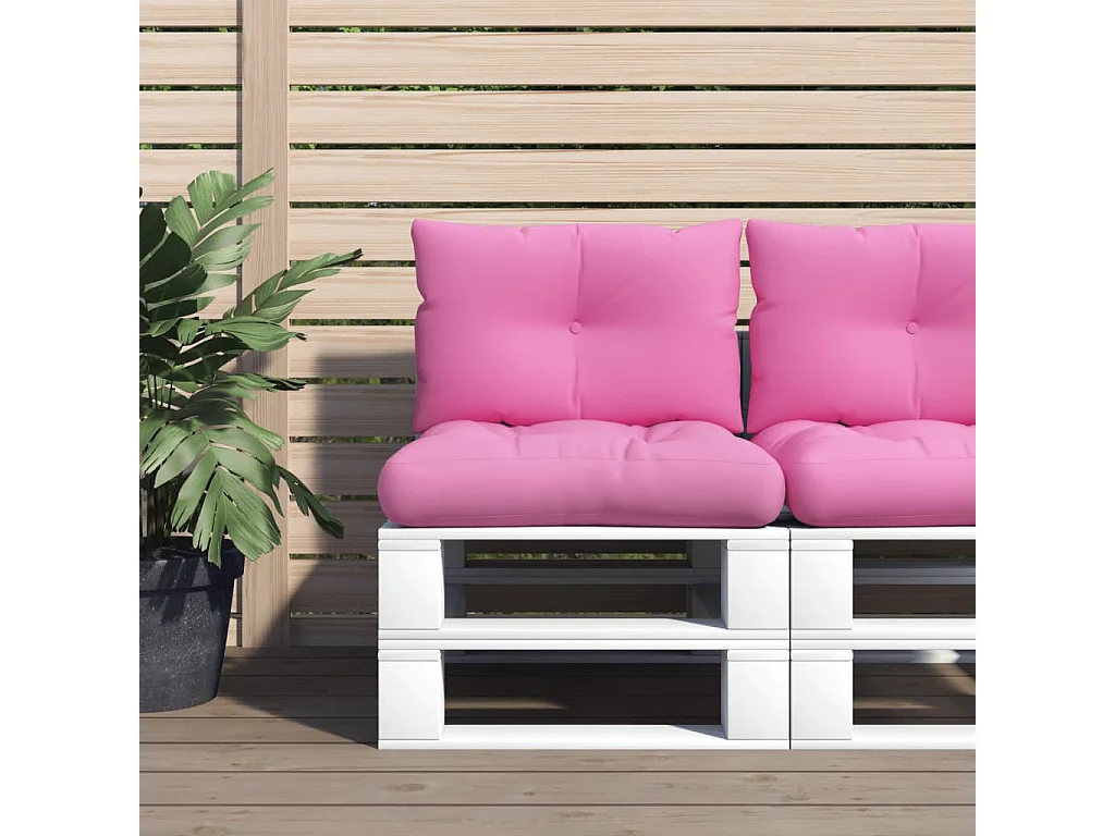 Almofadões p/ móveis de paletes 2 pcs tecido oxford rosa PT801249