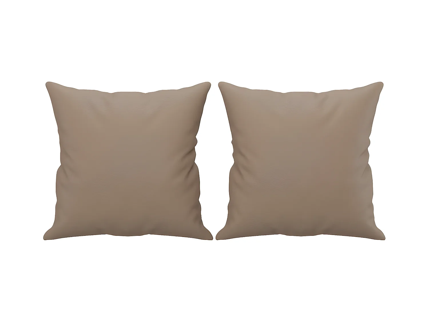 Sierkussens 2 st 40x40 cm kunstleer cappuccino NL773720