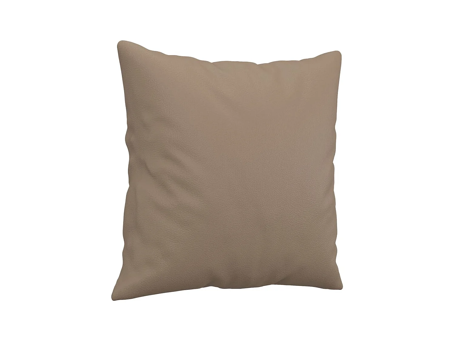 Sierkussens 2 st 40x40 cm kunstleer cappuccino NL773720