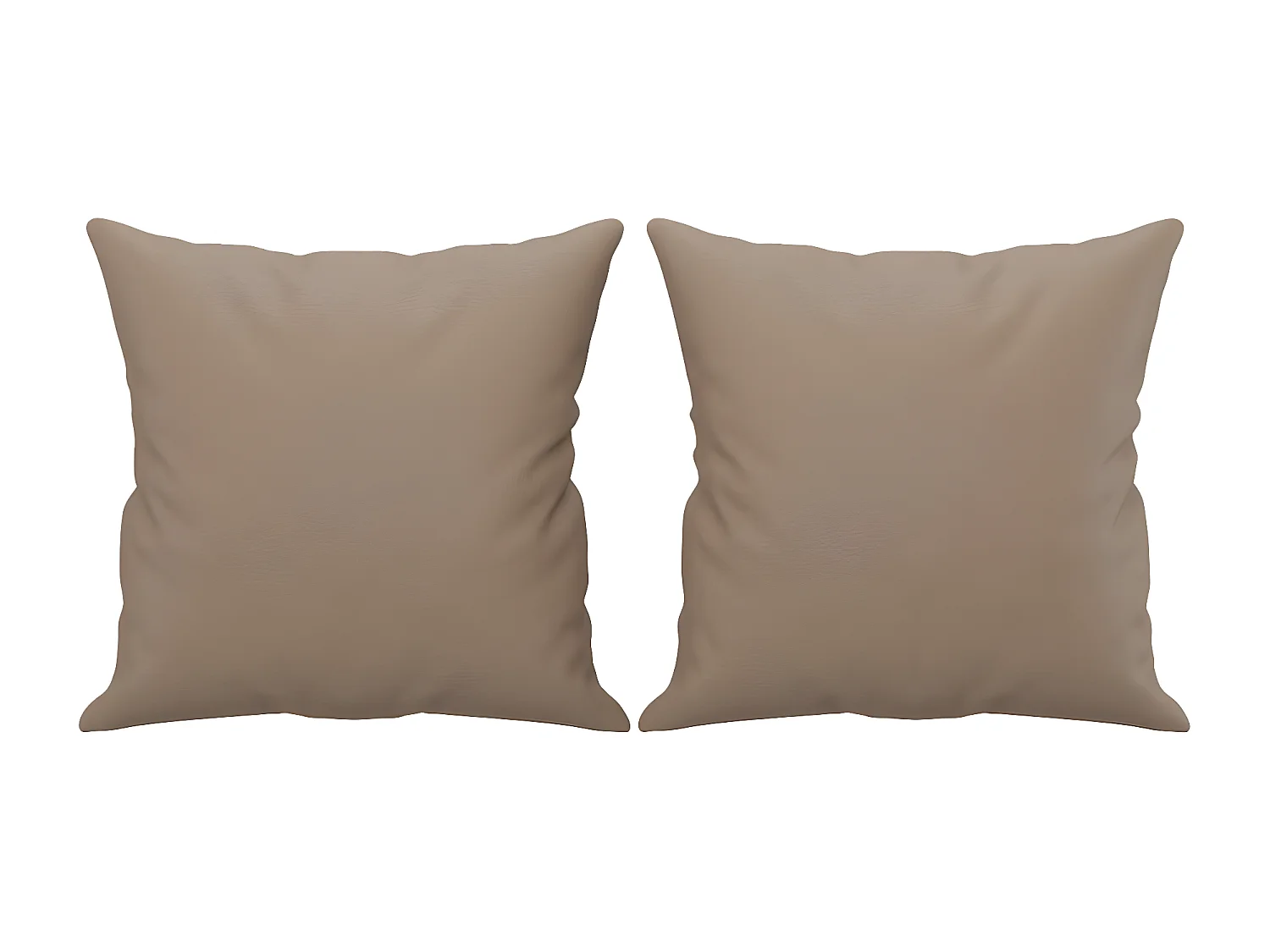 Coussins décoratifs 2 pcs Cappuccino 40x40 cm Similicuir OFR96092