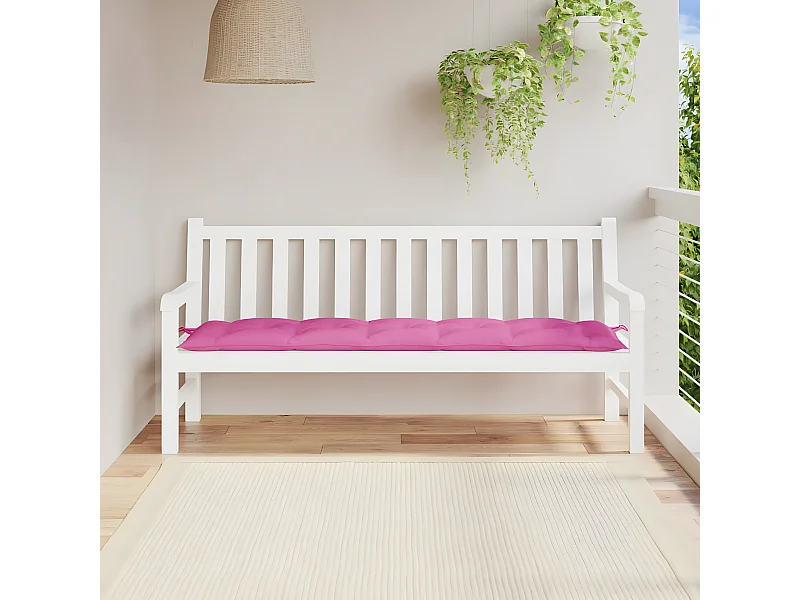 Almofadão p/ banco de jardim 180x50x7 cm tecido oxford rosa PT987211