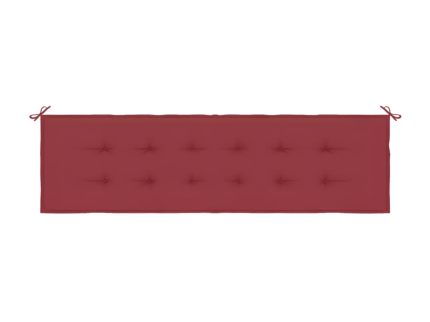 Coussin de banc de jardin rouge bordeaux 180x50x3 cm OFR10946
