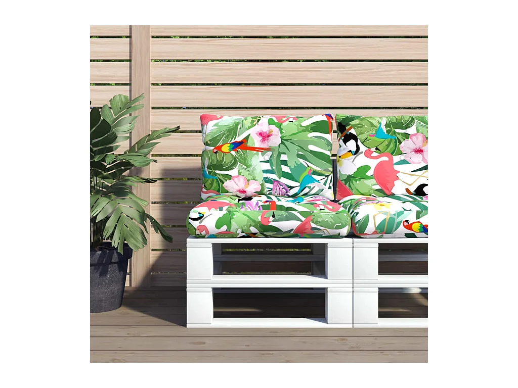 Palletkussens 2 st oxford stof meerkleurig NL901402