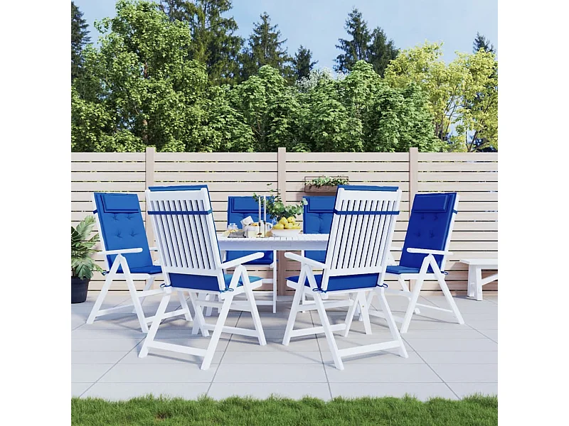 Coussins de chaise à dossier haut Lot de 6 bleu royal OFR81908
