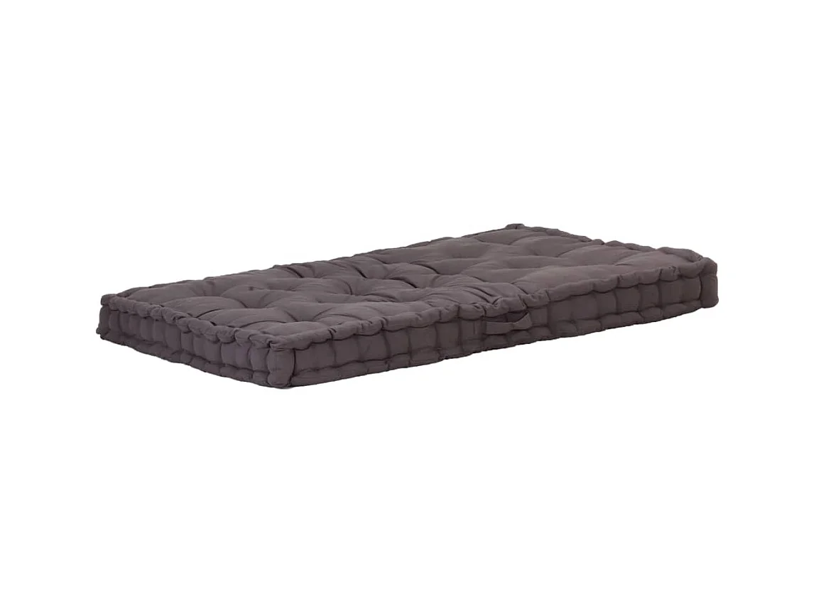 Coussin de plancher de palette Coton 120x80x10 cm Anthracite OFR42728