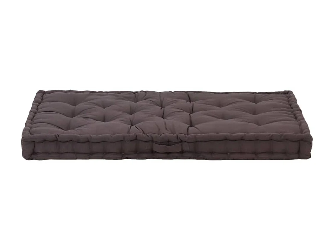Cojín para palés algodón gris antracita 120x80x10 cm ES352785
