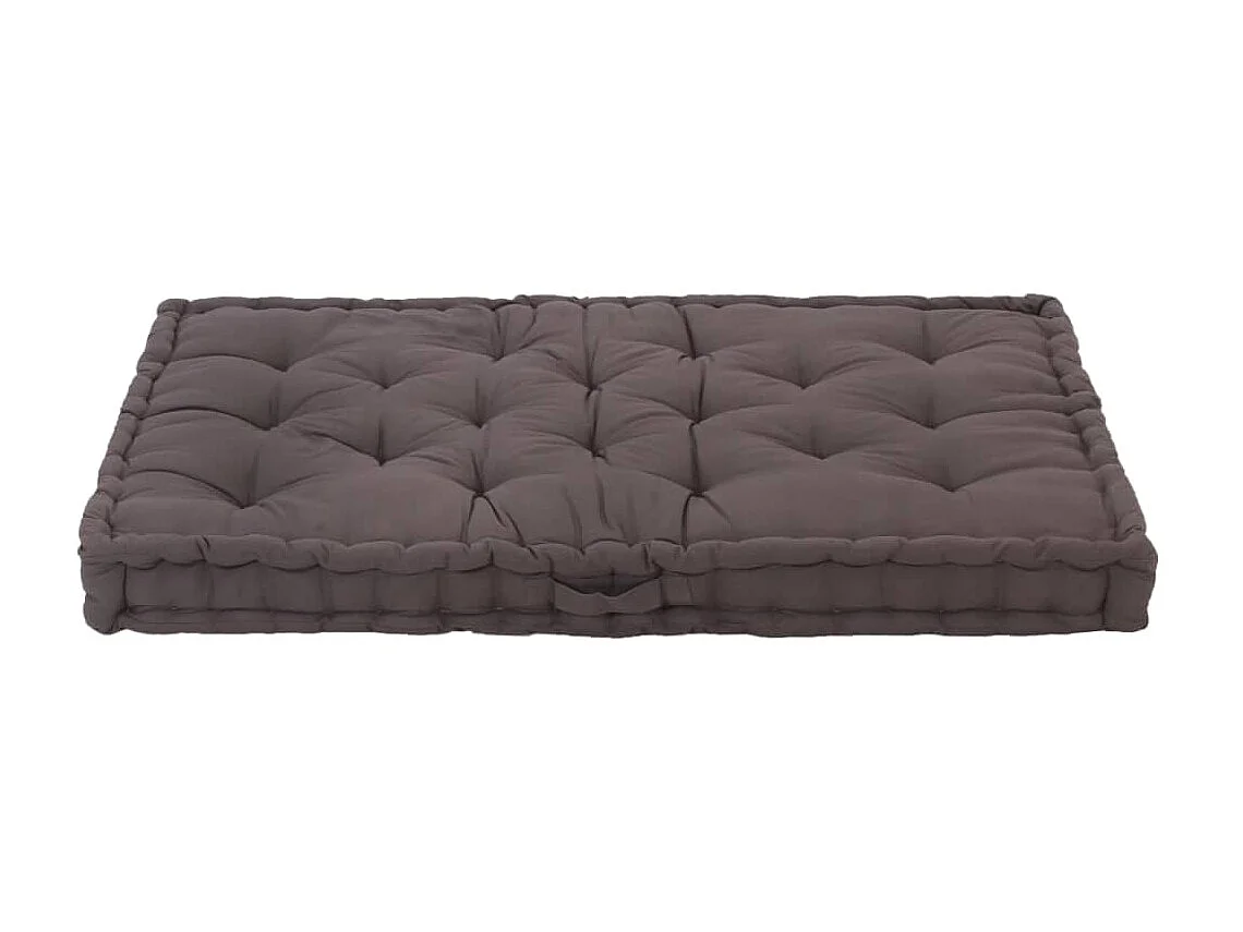 Cojín para palés algodón gris antracita 120x80x10 cm ES352785