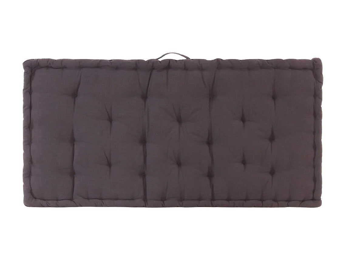 Cojín para palés algodón gris antracita 120x80x10 cm ES352785