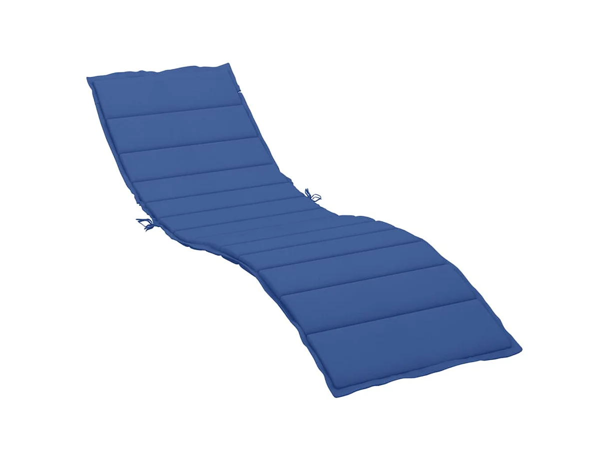 Coussin de chaise longue bleu royal 200x60x3 cm tissu oxford OFR74834