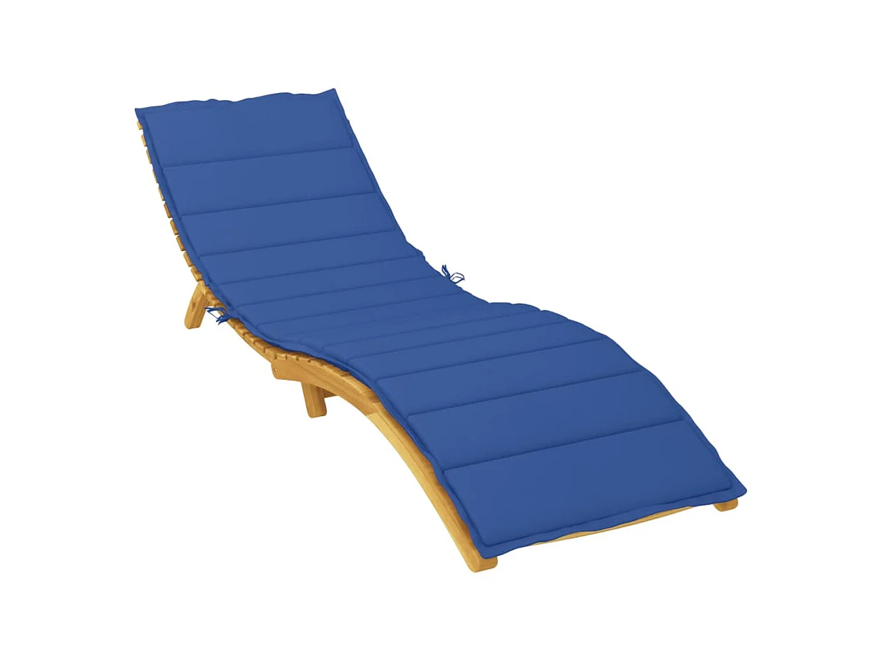 Coussin de chaise longue bleu royal 200x60x3 cm tissu oxford OFR74834