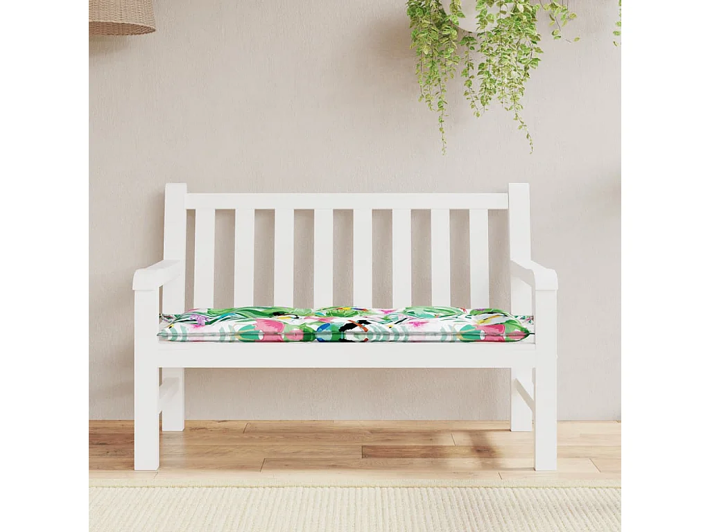 Cojín para banco de jardín tela multicolor 120x50x7 cm ES727636