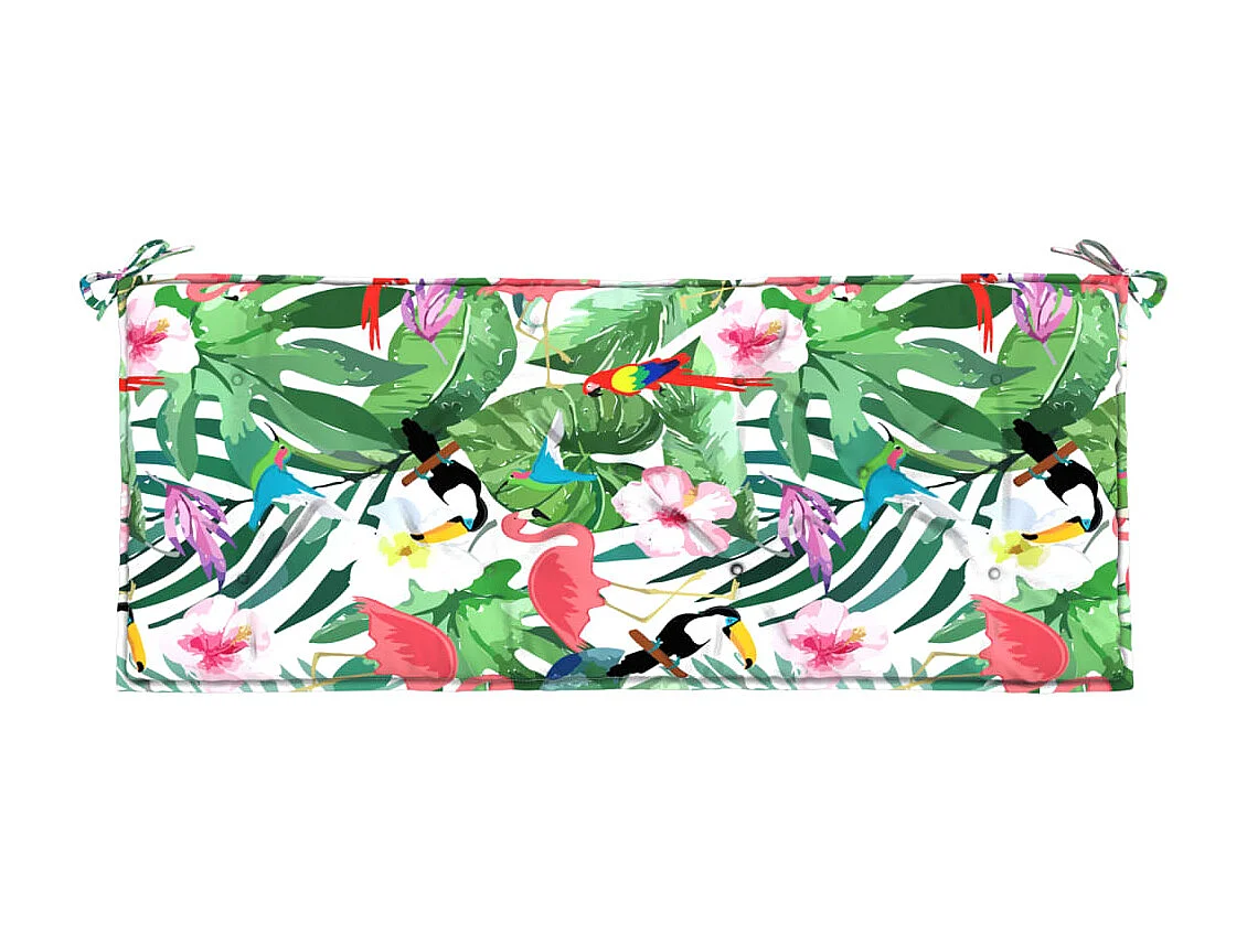 Coussin de banc de jardin carreaux multicolore 120x50x7cm tissu OFR88437