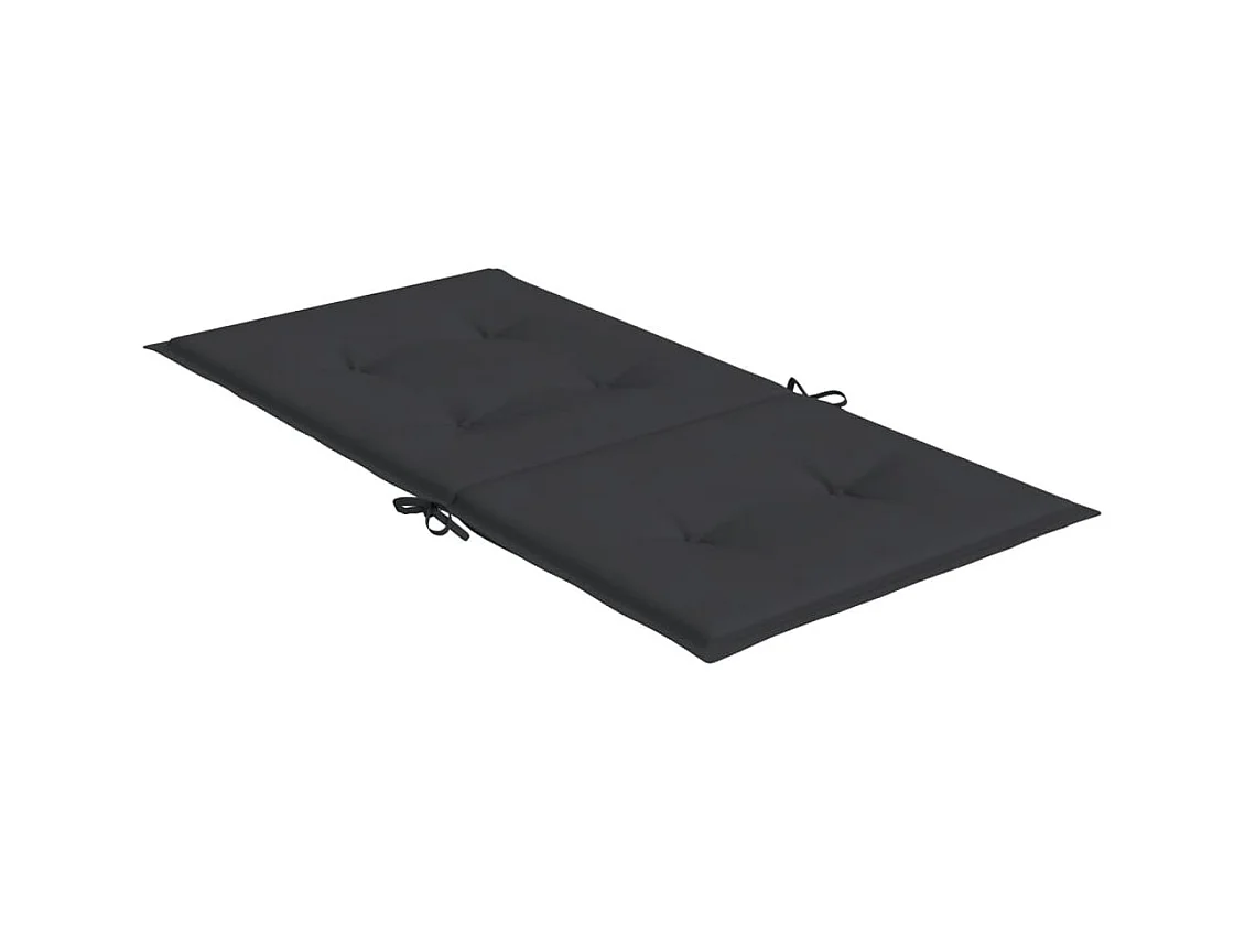 Tuinstoelkussens lage rug 2 st 100x50x3 cm oxford stof zwart NL344534