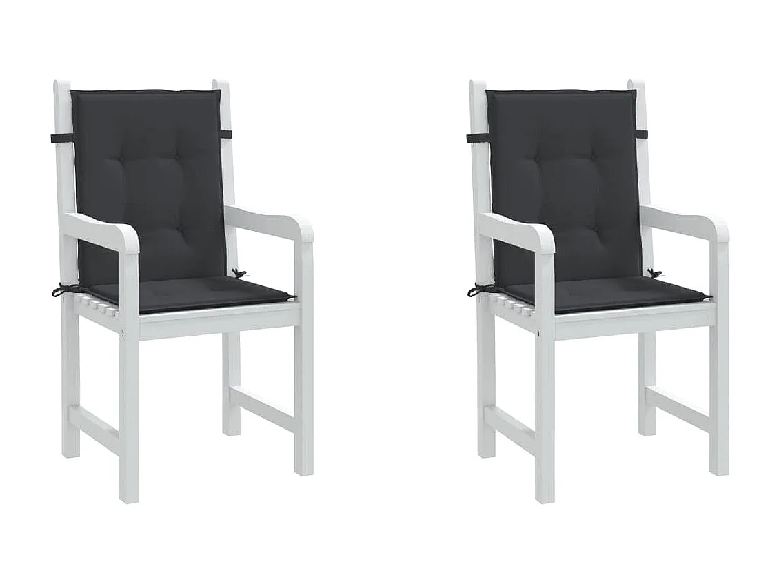 Almofadões lombares p/ cadeiras de jardim 2pcs oxford preto PT393855