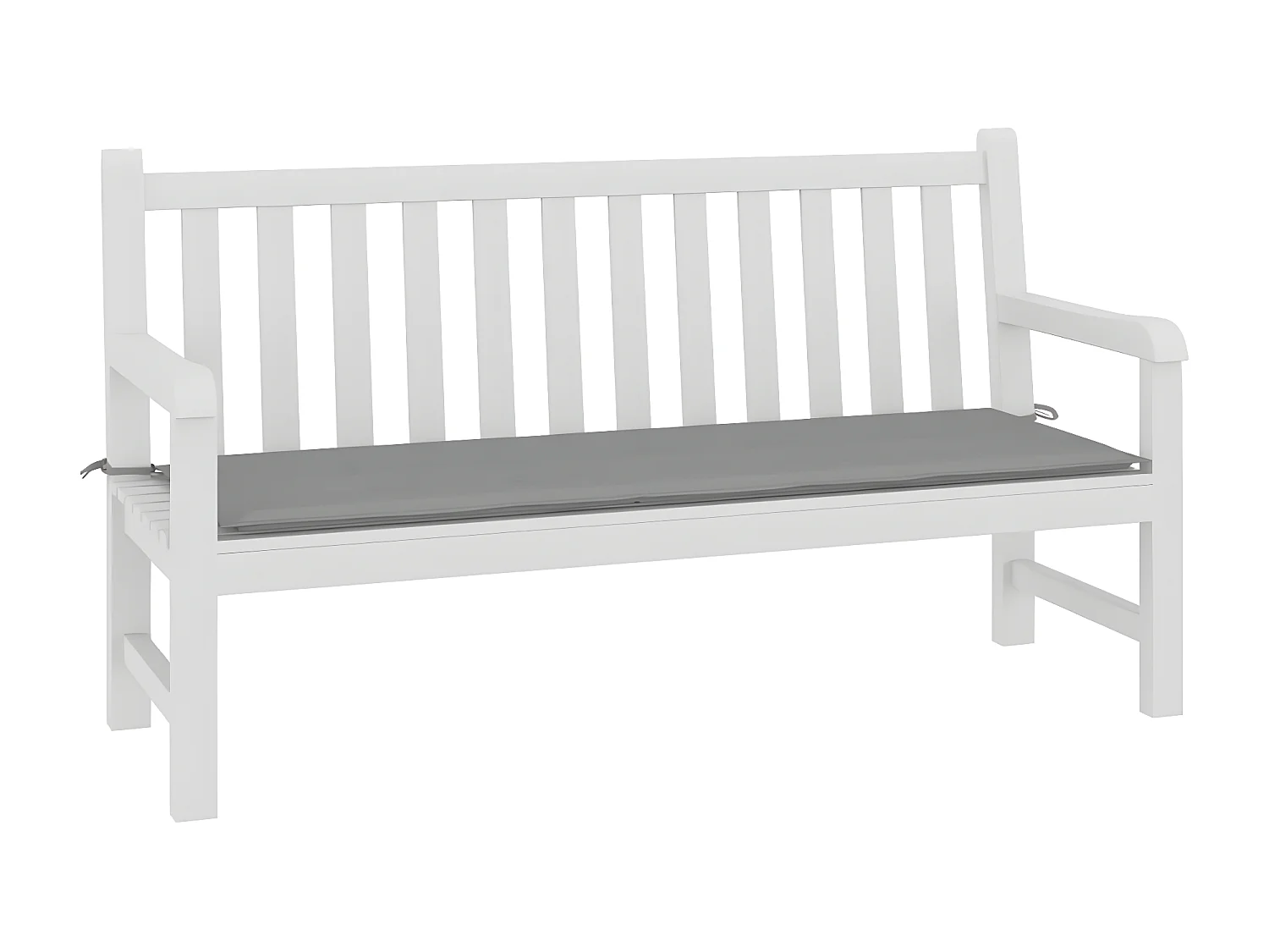 Coussin de banc de jardin gris 150x50x3 cm tissu oxford OFR60984