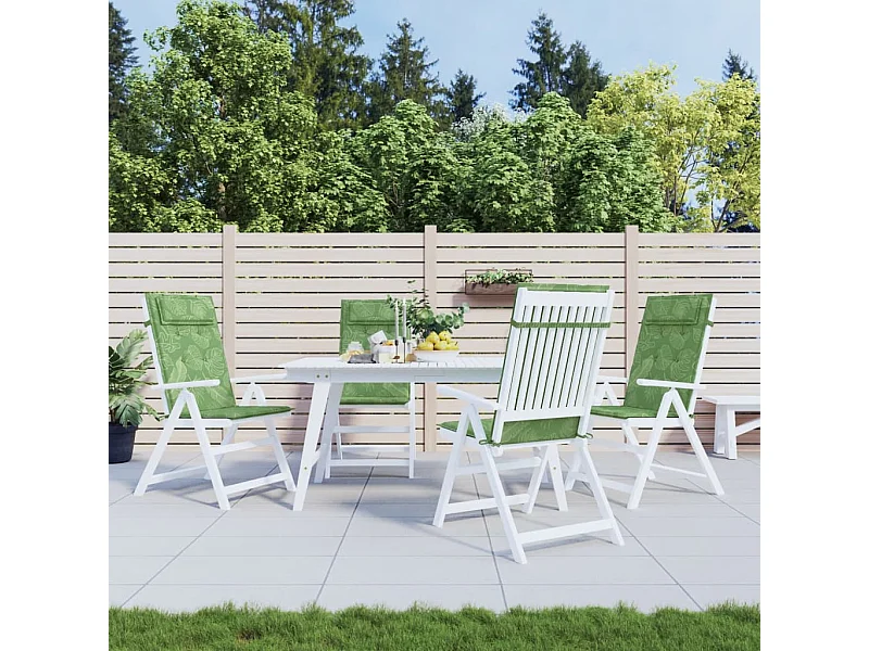 Coussins de chaise à dossier haut Lot de 4 modèle de feuille OFR96784