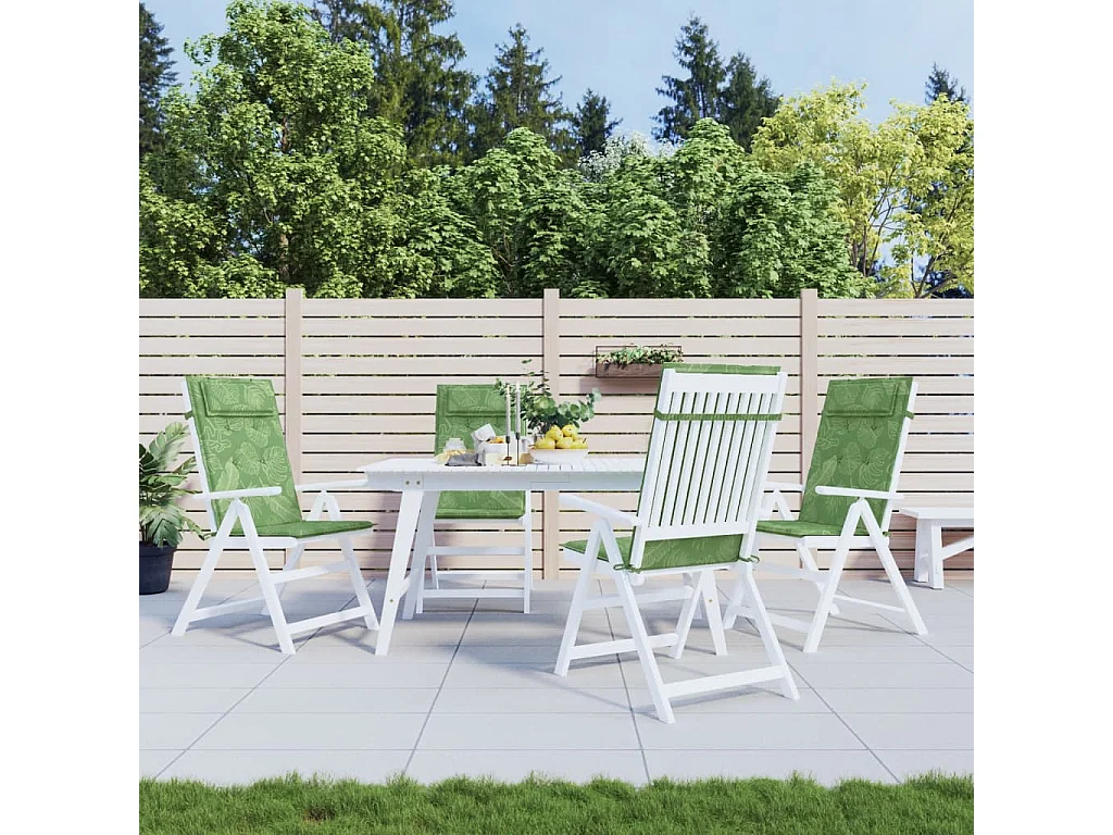 Coussins de chaise à dossier haut Lot de 4 modèle de feuille OFR96784
