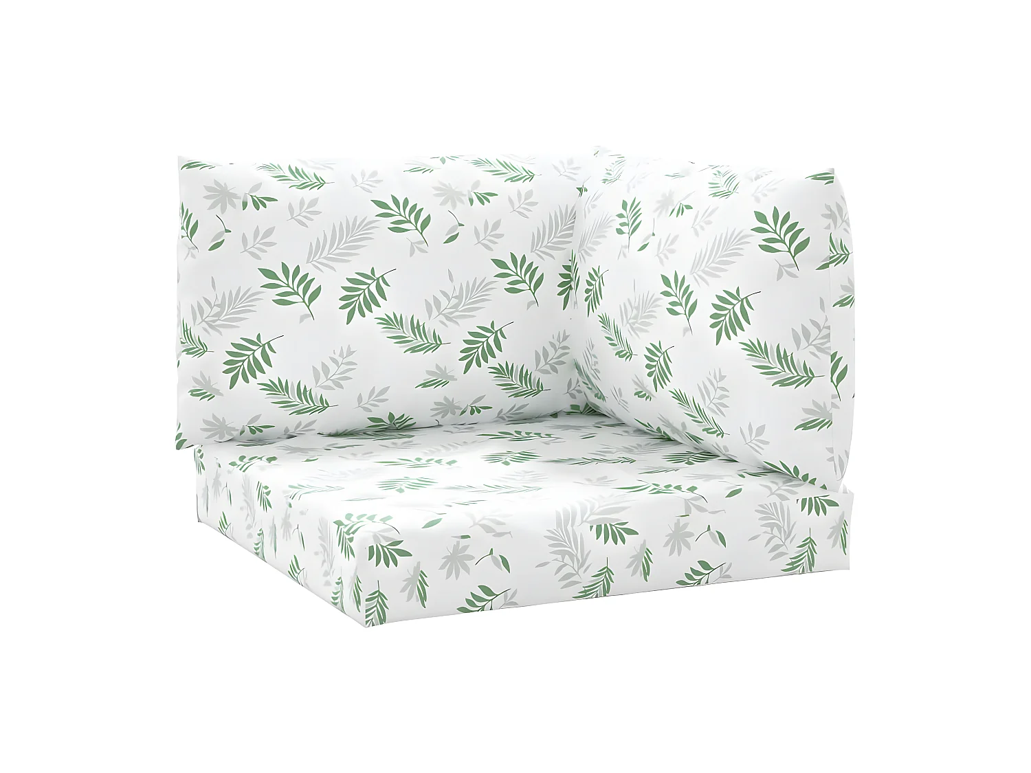 Coussins de palette 3 pcs motif de feuilles tissu Oxford OFR48898