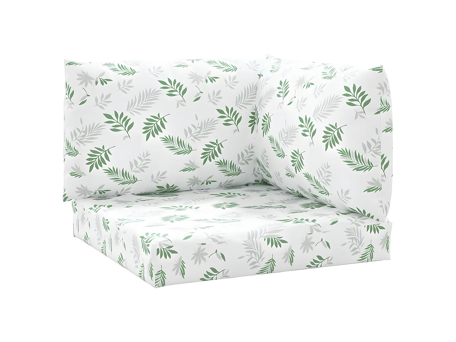 Coussins de palette 3 pcs motif de feuilles tissu Oxford OFR48898