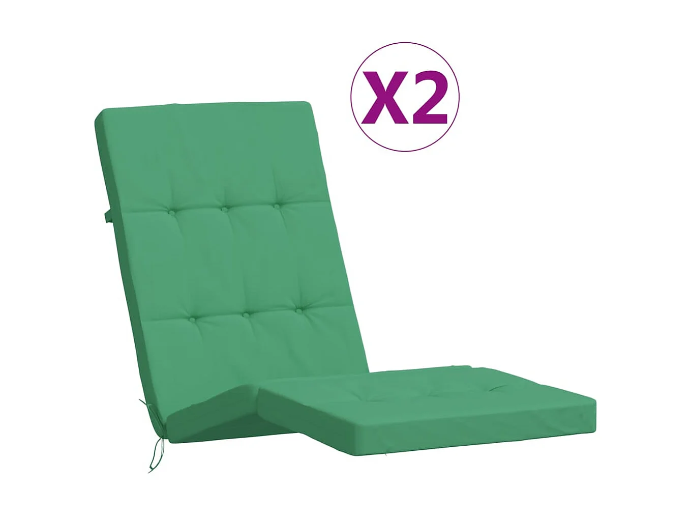 Almofadões p/ cadeira de terraço 2 pcs tecido oxford verde PT600499