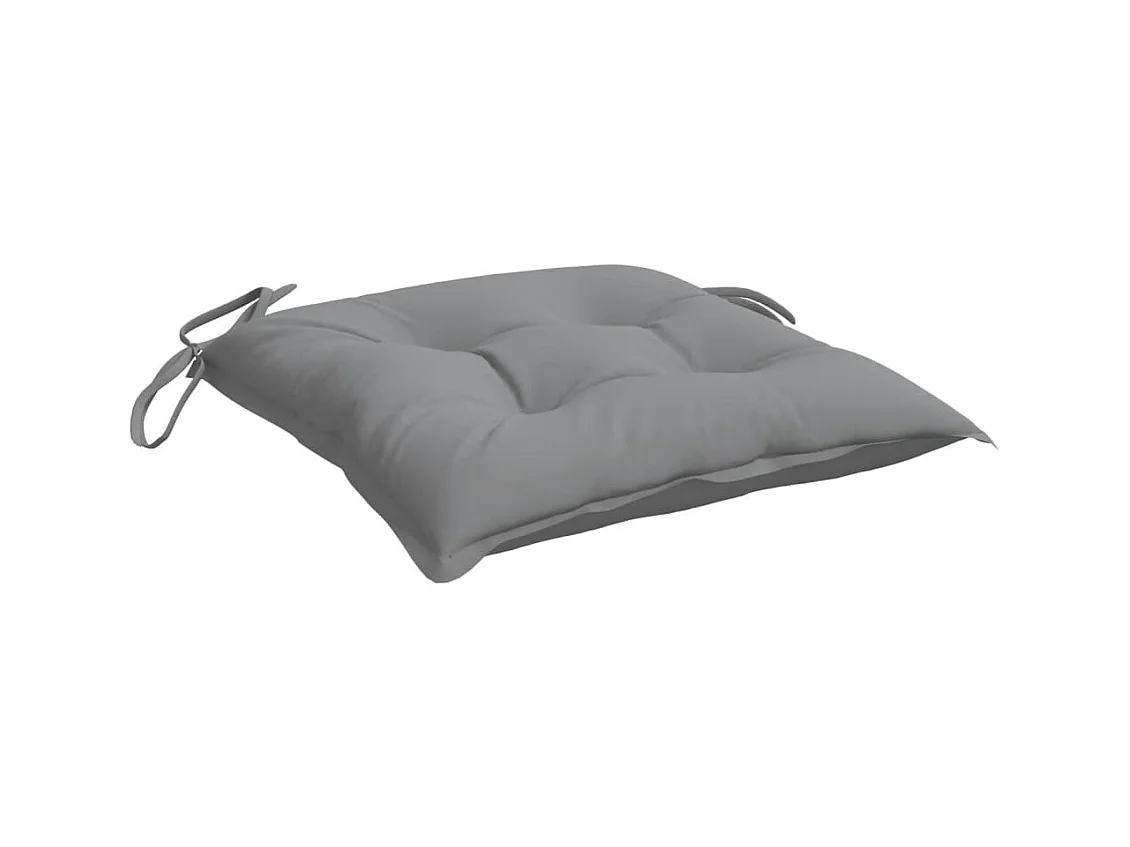 Coussins de chaise 6 pcs gris 40x40x7 cm tissu oxford OFR58035