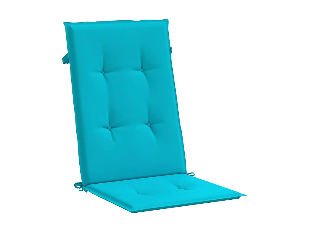 Stoelkussens 2 st hoge rug stof turquoise NL554150