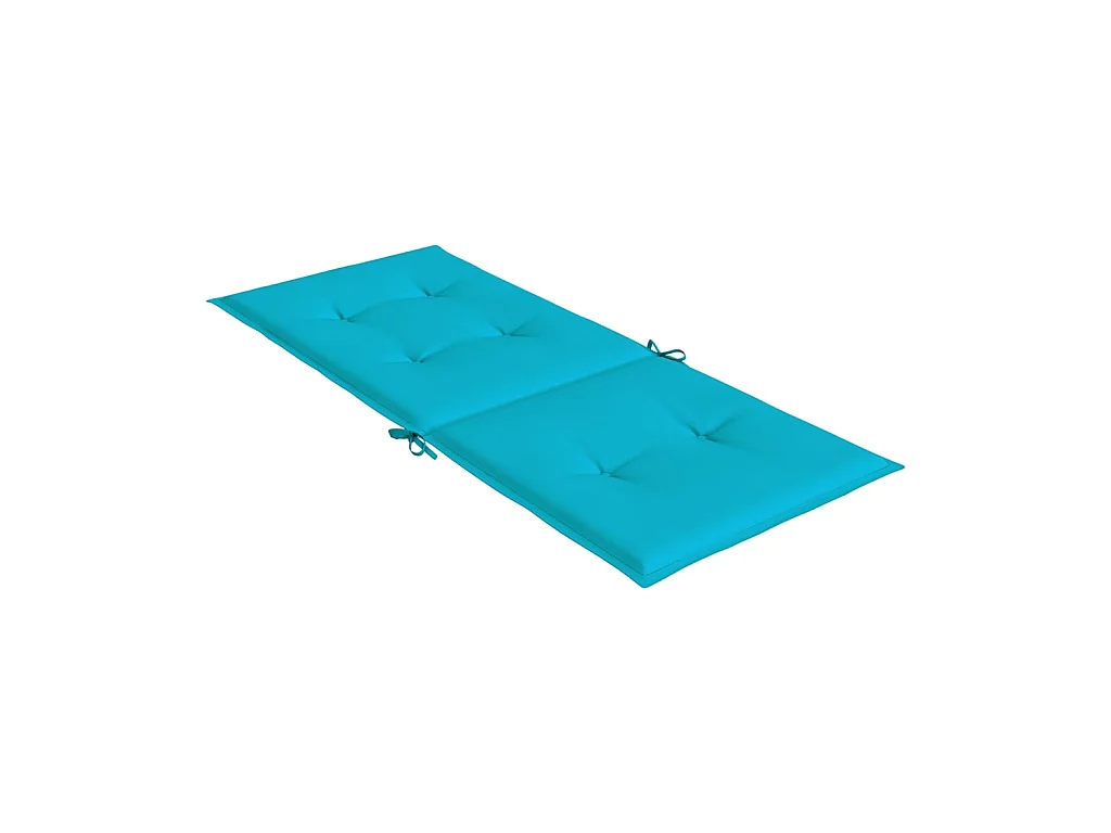 Stoelkussens 2 st hoge rug stof turquoise NL554150