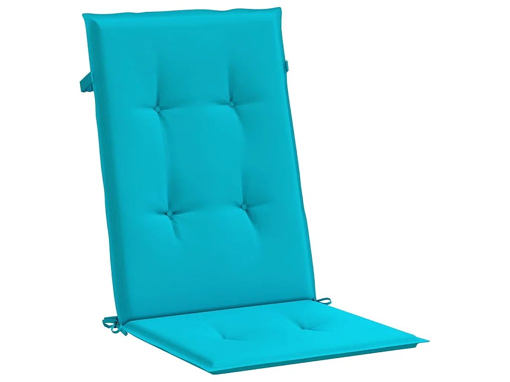 Coussins de chaise à dossier haut 2 pcs turquoise tissu OFR50655