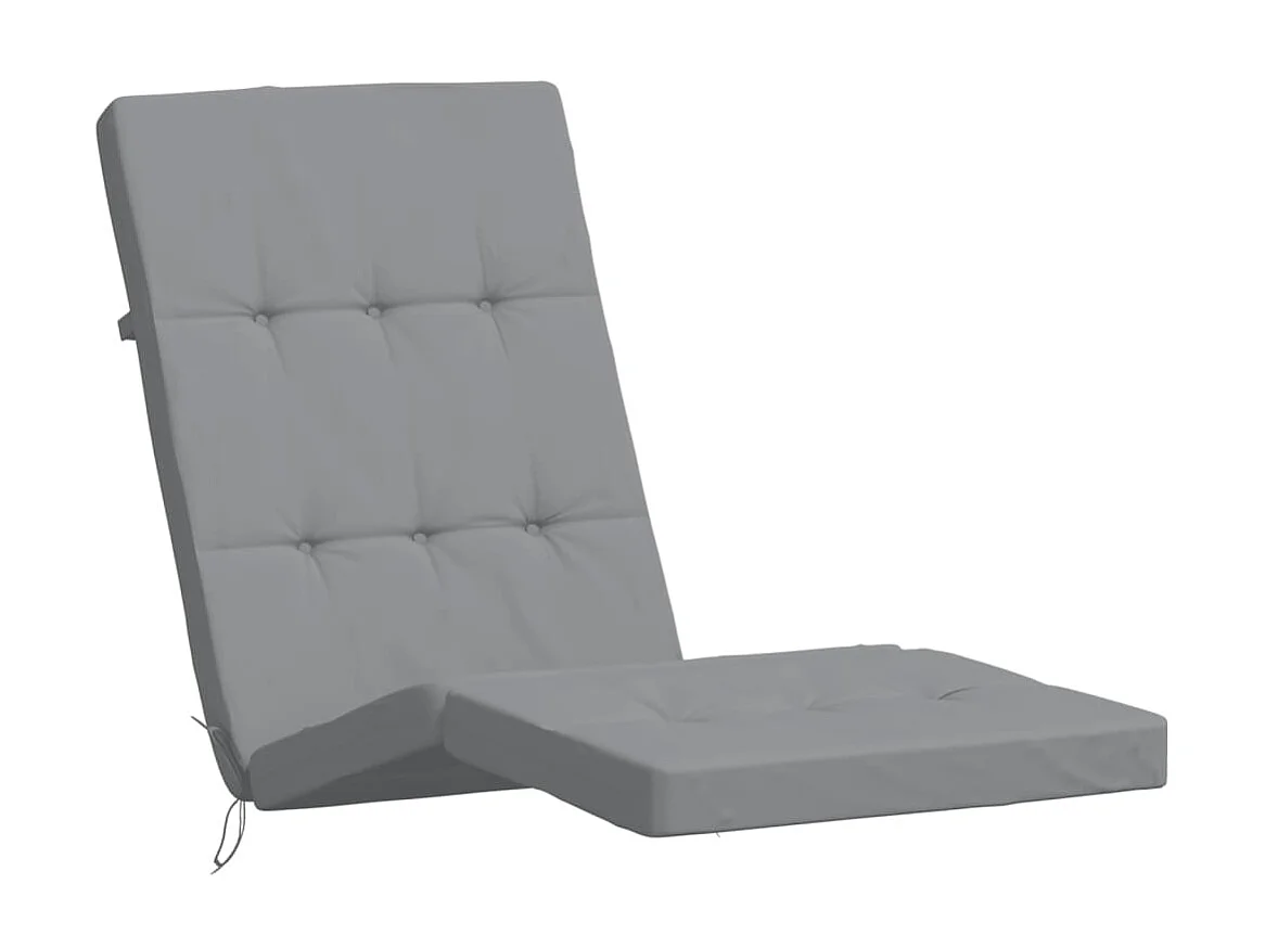 Coussins de chaise longue Lot de 2 gris tissu oxford OFR69671