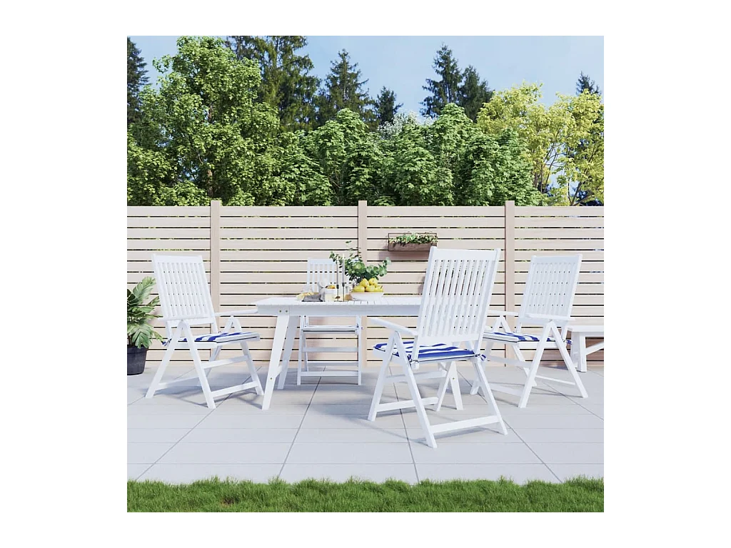 Coussins de chaise de jardin Lot de 4 40x40x3 cm OFR99993